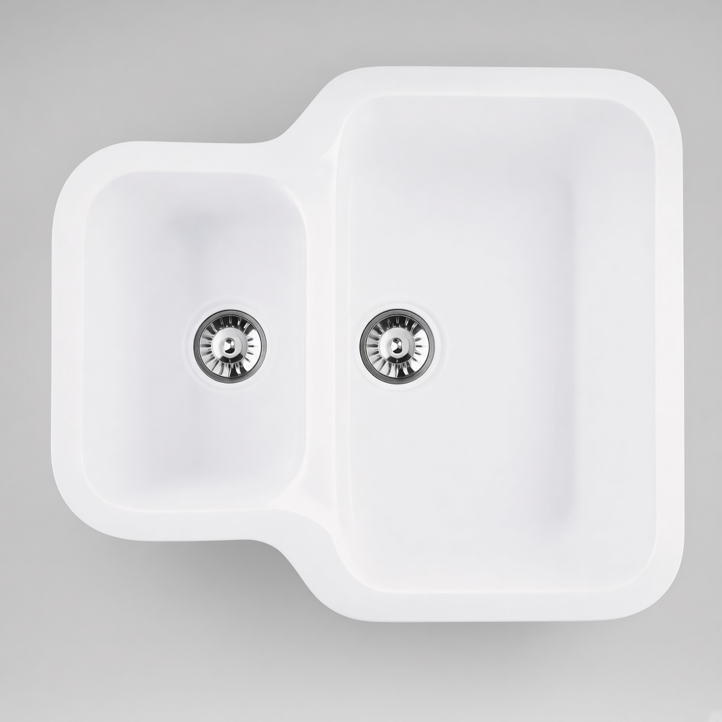 1 1.5 Bowl Composite Solid Surface Sink