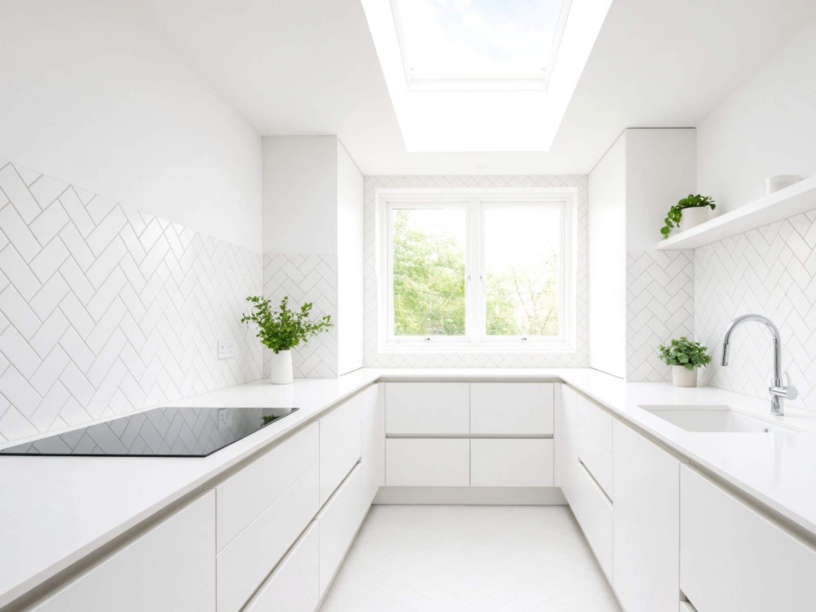 Bright kitchen worktop ready for professional installation